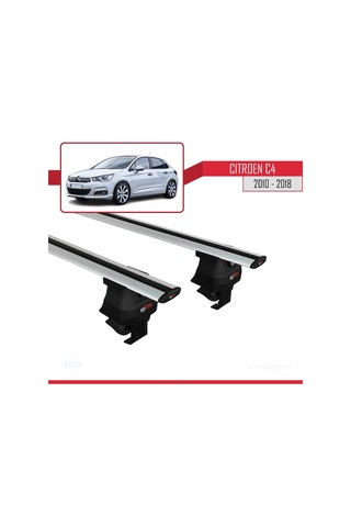 Citroen C4 2010-2018 Arası İle Uyumlu Ace-4 Ara Atkı Tavan Barı Gri