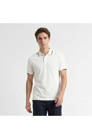 Nautica Erkek Beyaz Regular Fit Polo Yaka T-shirt Düz K65348t Beyaz