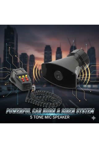 Space Power Siren 100w Pro: 7 Sesli Acil Durum İkaz Ve Uyarı Sistemi Motorsiklet-araba-kamyon