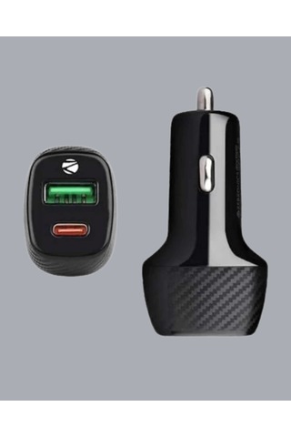 3a Güç Kapasiteli Usb & Typec Çakmaklık Şarj Adaptörü