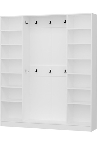 Minar Kale210 4 Kapaksız 2 Bölme Raf Portmanto Beyaz