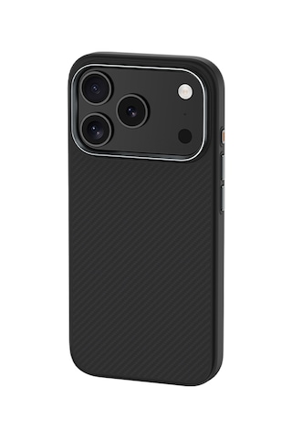 Apple Uyumlu iPhone 17 Pro Max Kılıf Karbon Fiber M-safe Şarjlı Benks Hybrid Armorpro 600d Kevlar Kapak Siyah