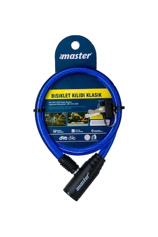 Master 500940 Anahtarlı Bisiklet Kilidi 10mm X 65cm Çok Renkli