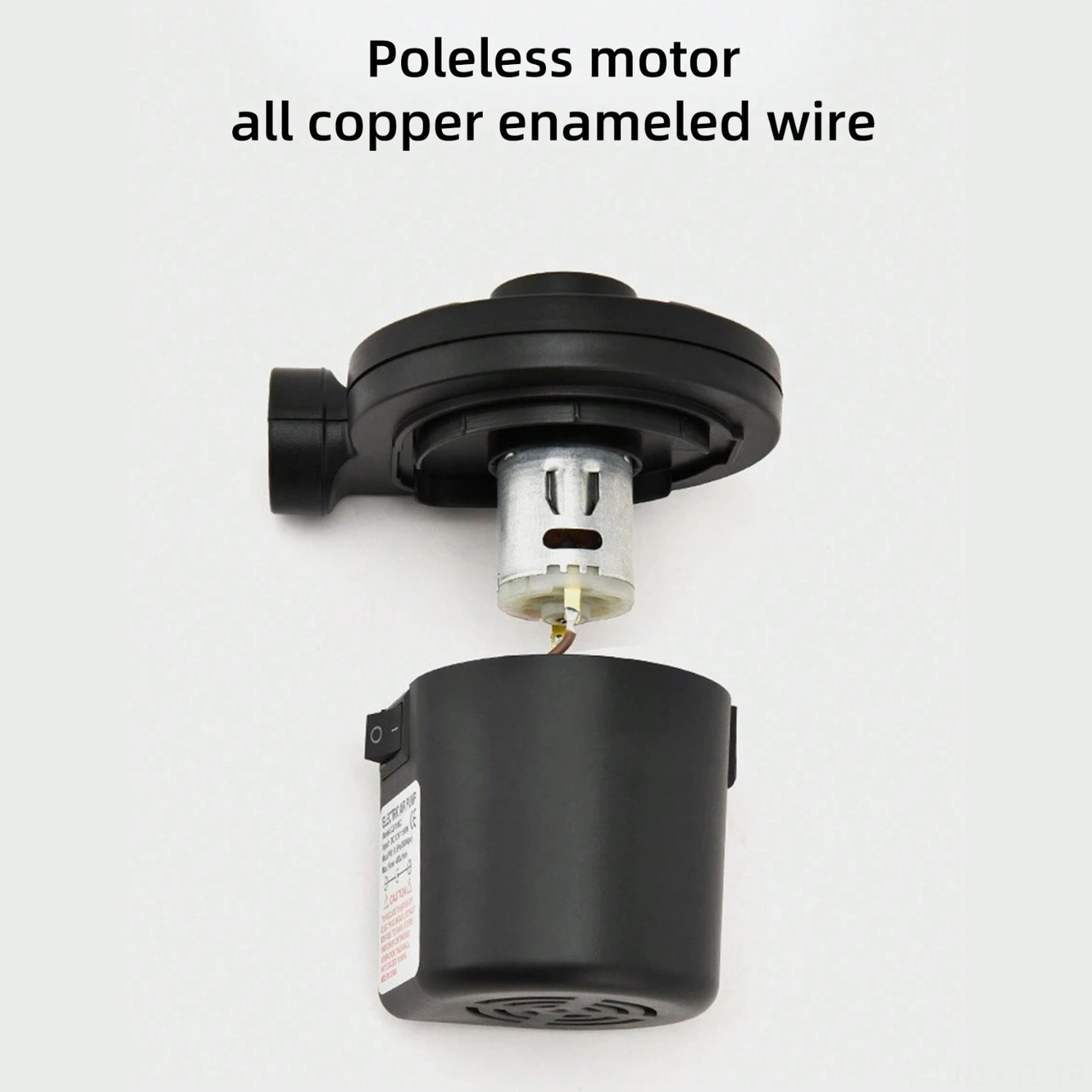 Lemestar Portatif Li-poly Batarya Çalışan Elektrikli Hava Pompa - 400l/dk Akış Hızıyla Havalandırma/boşaltma, 3 Adaptör, Havlu Yatağı, Havuz Oyuncakları İçin