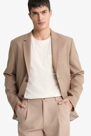 Defacto Slim Fit Dar Kesim Twill Düğmeli Blazer Ceket F7232ax25aubg404 Bej