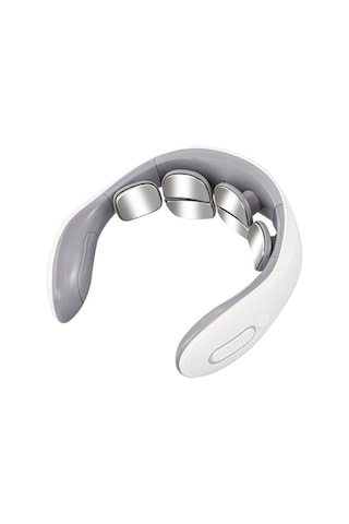 Neevoyu Beyaz Boyutlu 6 Başlı Boyun Massaj Cihazı - Usb İle Şarj Edilebilir, 42 C Sabit Isı, 9 Seviye Güç, Manuel Masaj Simülasyonu, Stres Ve Yorgunluk Kaldırıcı Beyaz
