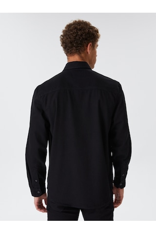 Slim Fit Erkek Gömlek U.kol Siyah