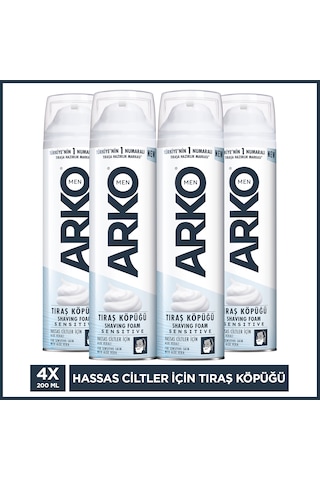 Arko Men Sensitive Tıraş Köpüğü 4 x 200 ML