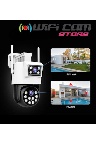 Çift Kameralı Wifi Ptz Güvenlik Kamerası Hieasy Türkçe Yazılım