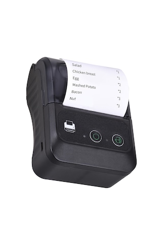 Tenfowee Taşınabilir Bluetooth Termal Yazıcı - 58mm Baskı Genişliği, Usb Ve Pil Dahil