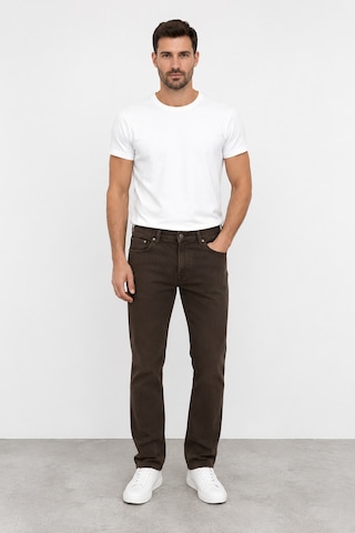 Bihan Store Erkek Regular Fit Jean Pantolon Günlük Ve Klasik Mc Clap 7209 Kahve