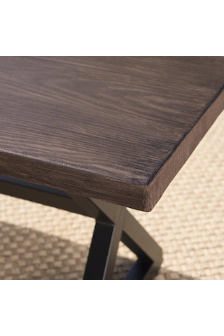 Metal Tasarım Bench Ahşaplı Dış Mekan  Bankı