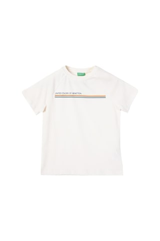 Benetton Beyaz Kız Çocuk Benetton Tişört Beyaz