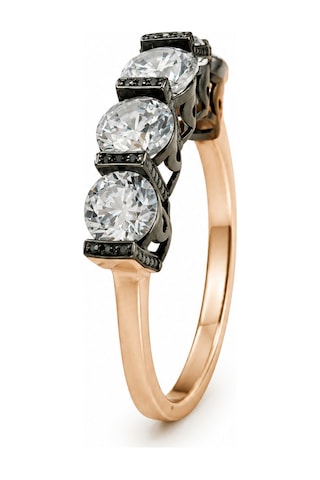 Yazıcılar 14 Ayar Altın Black Diamond Aura Modern Kadın Yüzüğü 3,23 Gr 350