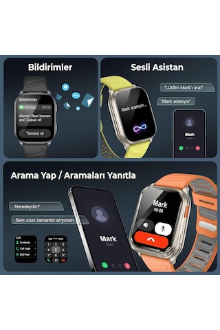 Bix TSW4 2.04" 47 MM Ultra İnce  Bluetooth Aramalı Akıllı Saat (Distribütör Garantili)