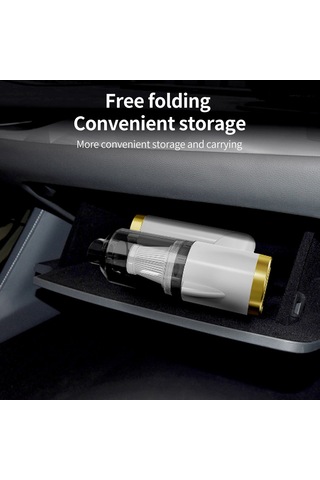 Suofeng Taşınabilir Katlanabilir Araç Ve Ev Vakumu - 9000pa Güçlü Emiş, 4000mah Pil, 30 Dakika Çalışma