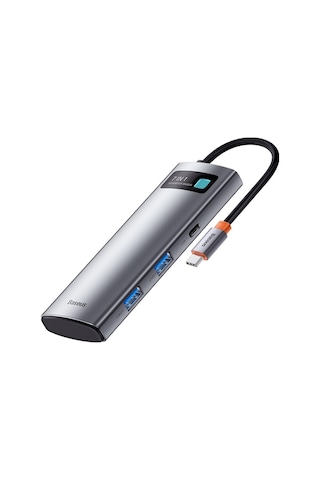 Novahub Metal Gleam 7 In 1 Multifonksiyonel Hub Dock Station, Gümüş Parıltılı