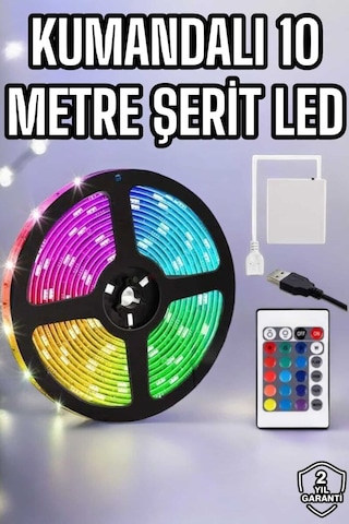 Northcity Smart Şerit Led Tv Arkası 10 Metre Renkli Kumandalı - Ses Algılamalı Aydınlatma