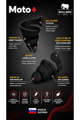 Moto Kulak Tıkaçları Motosiklet Sürücüleri İçin 24 Db Snr Rüzgar Gürültüsü Azaltıcı Silikon Kask Altına Uyumlu Yeniden Kullanılabilir Yıkanabilir Dayanıklı Rahat Günlük Kullanım