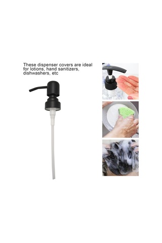 Xurunkeji Sabunluk Kapakları, Mason Kavanozları Veya Diğer Kendin Yap Losyon Sabunlukları İçin Paslanmaz Pompa Ve Kapak Değiştirme, 3'lü Paket Siyah