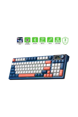 Gasket Elite X RGB Wireless/Bluetooth/Kablolu Mekanik Hot-Swap Yağlı Switch Klavye