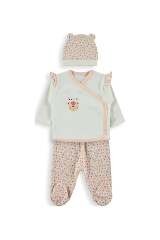 Bebbek Baby Bear Zıbın Setleri - Ekru Ekru - Kiremit