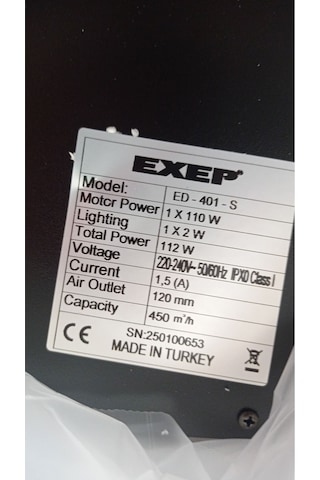Exxep Uyumlu Karbon Filtre 14 Cm Ed-401