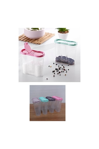 Plastik Kapaklı Majör Baharatlık Baharat Saklama Kutusu Kabı 536 Çok Renkli