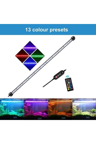 Silkroadselect 28cm Ingiltere Stili Akvaryum Yama Işığı Çarpışma Önleyici Vantuz Kurulumu Kurulumu Güvenli Voltaj Sualtı Tüp Lamba Dekorasyonu Çok Renkli