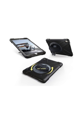 Apple Uyumlu iPad Pro 10.5, 3 Katmanlı Standlı Zırh Kılıf-Shockproof Case (323622378)