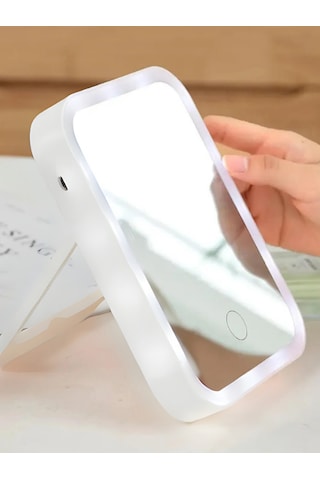 Unichrome Masaüstü Led Işıklı Dokunmatik Makyaj Aynası Beyaz