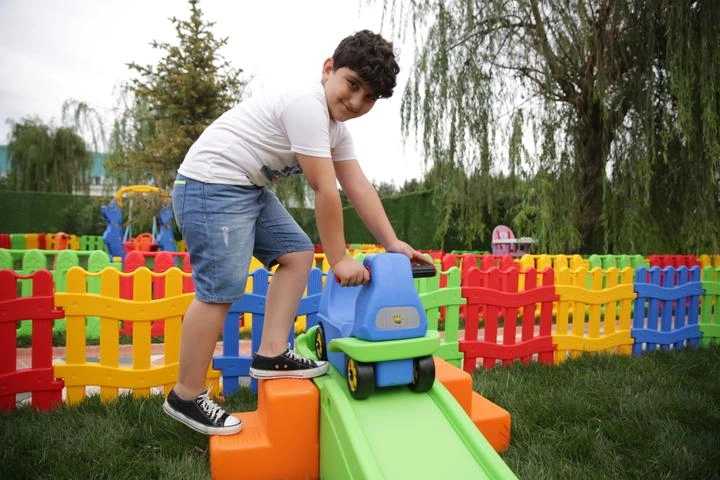 Roller Coaster Mavi Arabalı Mavi