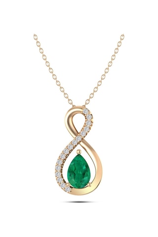 0.40 Karat Pırlantalı Zümrüt Kolye N11.26