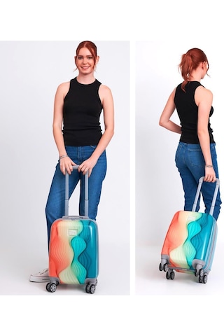 Coral High Minik Boy Çocuk Valizi Renkli Desenli 16762