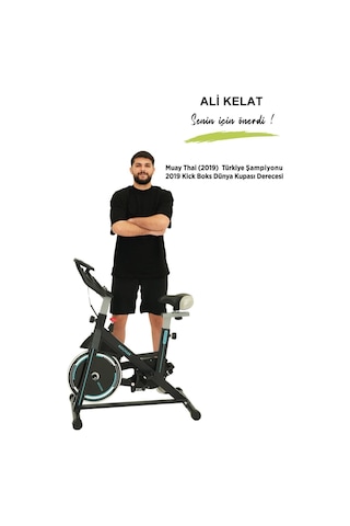 Kochler Spinning Bike-2 Kondisyon Bisikleti Kondisyon Aleti Siyah - Turkuaz