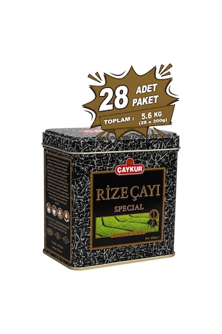 Rize Çayı Hediyelik Teneke Kutu 200 Gr. Yirmisekizli Paket