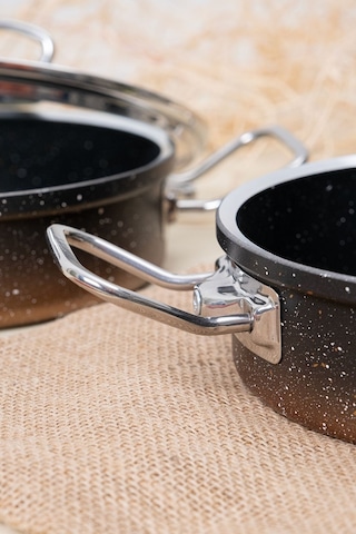 Çarşıdayız Siyah Renk Granit 3'lü 16/18/20 Cm Tava Seti - Dayanıklı Ve Şık Tasarım Siyah