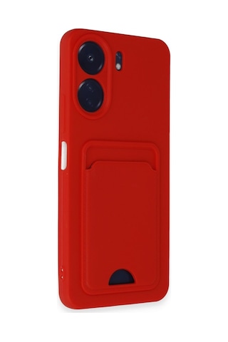 Xiaomi Redmi 13c Uyumlu Arka Kamera Korumalı Kart Koyulabilen Silikon Kartlıklı Kılıf Kapak