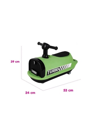 İlk Arabam Turbo Bin Git - Müzikli Ve Işıklı Gelişim Destekleyici Eğitici Çocuk Arabası Yeşil