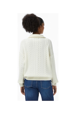 Nautica Kadın Krem Regular Fit Kazak Düz 57s136t Krem