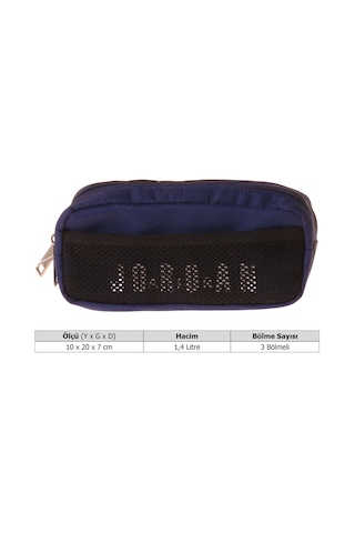 Jordan Air New York Navy Blue Üç Bölmeli Lacivert Erkek Çocuk Kalem Çantası/kalemlik - Q3167