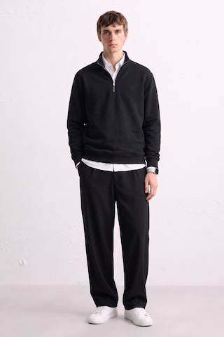 Barrels And Oıl Erkek Yarım Fermuarlı Dik Yaka Selanik Sweatshirt - Siyah Siyah