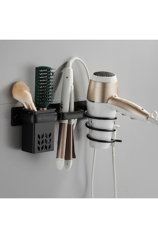 Wondernest Saç Kurutma Ve Düzleştirici Makinesi, Lichen Banyo Tutucusu Siyah