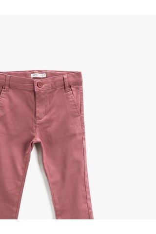 Koton Chino Basic Pantolon Pamuklu Cepli Somon 9ykb46405ow