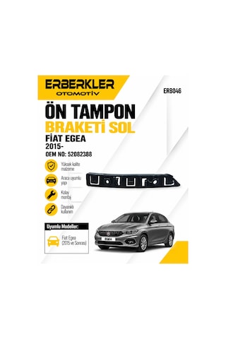 Fiat Egea 2015- Ön Tampon Braketi Sol Uyumlu No: 52082388 - Erb818 Fiat Egea 2015- Ön Tampon Braketi Sol Uyumlu No: 52082388 - Erb818