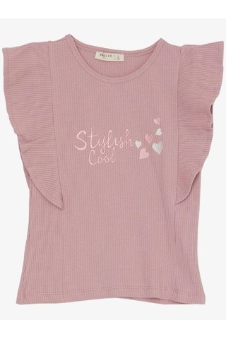 Kız Çocuk İspanyol Paça Taytlı Takım-14426 Gül Kurusu