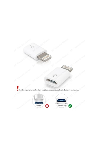 For Iphone 8 Pin için Micro Usb Dönüştürücü Data/Şarj Adaptör
