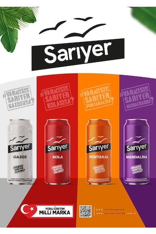 Sarıyer Karışık Aromalı Gazoz 24 x 330 ML