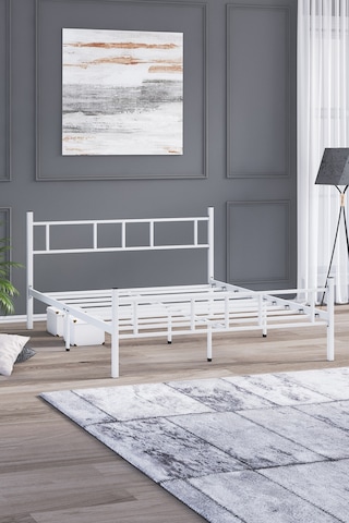 Metal Karyola, Akın Metal Karyola, 120x200 Cm Beyaz, Ferforje Ka 2745654