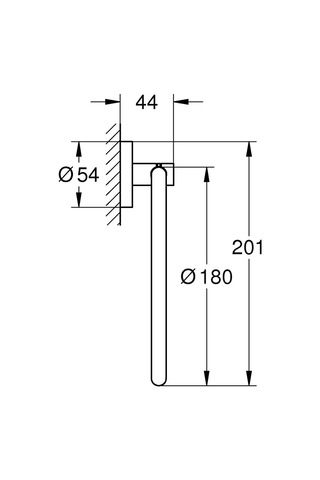 Grohe Start Quickfix Halka Havluluk, Duş/banyo Aksesuarları, Krom Diğer